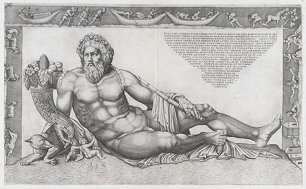 Speculum Romanae Magnificentiae: The Tiber mid-16th cent-Nicol, Poster Print