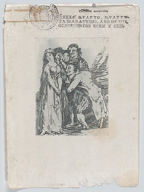After Goya:'What a sacrifice' a young woman surrounded by a -16x12"(A3) Poster