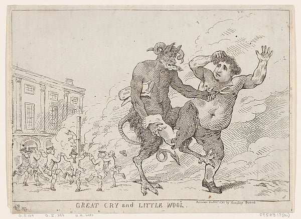 Great Cry and Little Wool December 22, 1783-Thomas Rowlandson ,  Poster Print