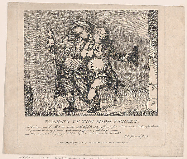 Walking Up the High Street  Edinburgh  May 15, 1786-Thomas Row,  Poster Print