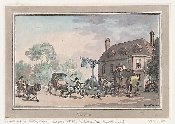 Thomas Rowlandson:A Posting Inn 1787-16x12"(A3) Poster
