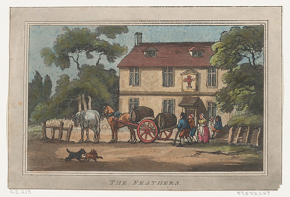 Thomas Rowlandson:The Feathers 1787-16x12"(A3) Poster