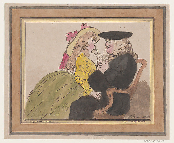 After Thomas Rowlandson:Lady on a Lawyer's Knee—Romance Febr-16x12"(A3) Poster