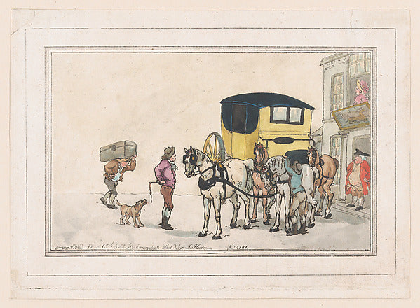 Thomas Rowlandson:At the White Hart Inn December 15th, 1787-16x12"(A3) Poster