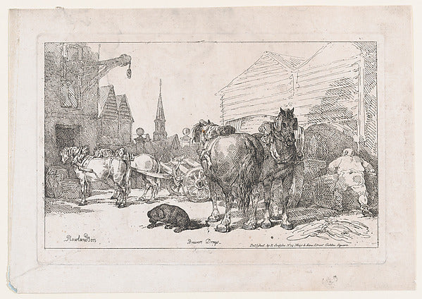 Thomas Rowlandson:Brewers Drays from A New Book of Horses an-16x12"(A3) Poster