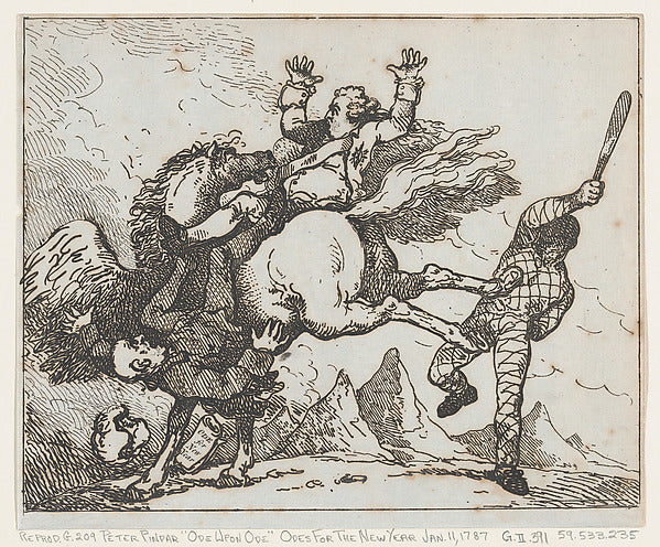 Thomas Rowlandson:Proemium to "Ode Upon Ode" January 11, 178-16x12"(A3) Poster