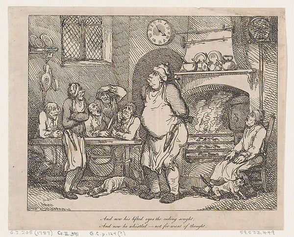 Thomas Rowlandson:And Now His Lifted Eyes The Ceiling Sought-16x12"(A3) Poster