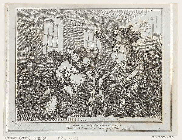 Thomas Rowlandson:Fierce as staring Ajax from this seat... 1-16x12"(A3) Poster