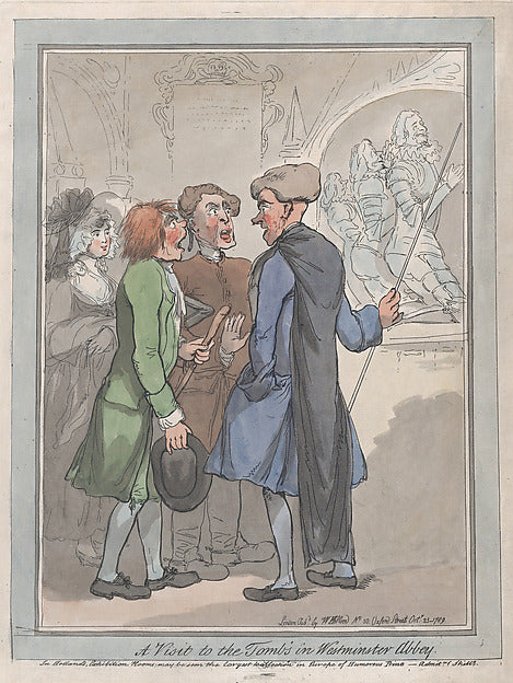 Thomas Rowlandson:A Visit to the Tombs October 23, 1789-16x12"(A3) Poster