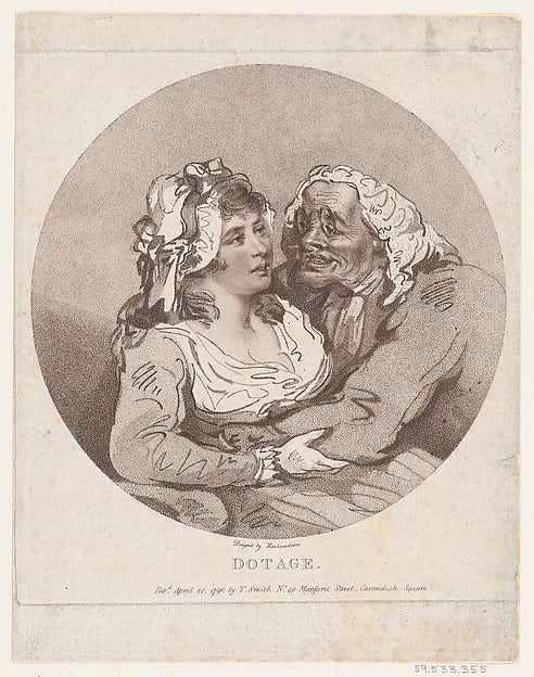 Thomas Rowlandson:Dotage April 20, 1790-16x12"(A3) Poster