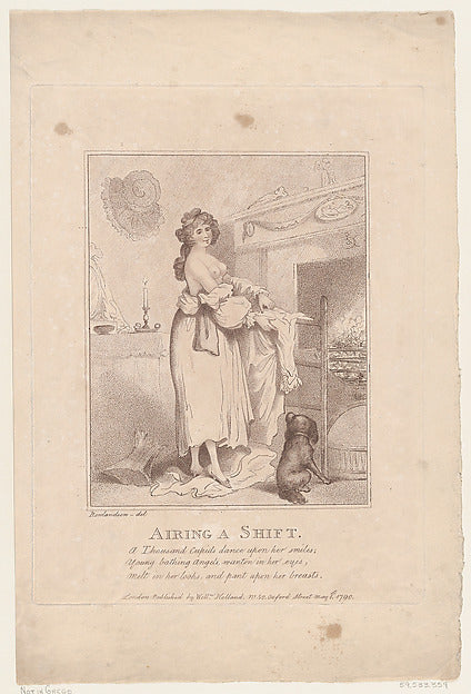 Thomas Rowlandson:Airing a Shift May 1, 1790-16x12"(A3) Poster