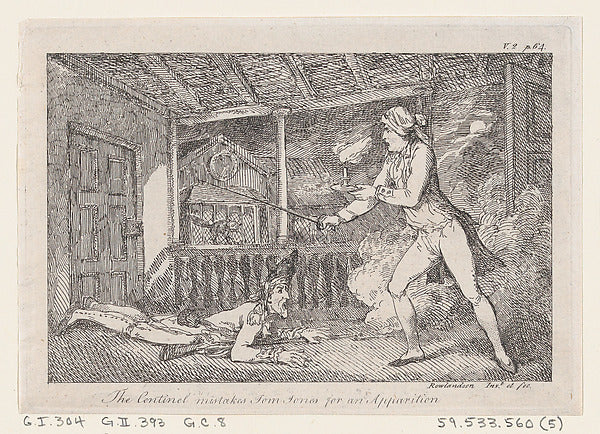 Thomas Rowlandson:The Sentinel Mistakes Tom Jones for an App-16x12"(A3) Poster