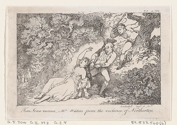 Thomas Rowlandson:Tom Jones Rescues Mrs Waters from the Viol-16x12"(A3) Poster