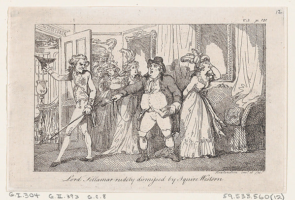 Thomas Rowlandson:Lord Tellamar Rudely Dismissed by Squire W-16x12"(A3) Poster