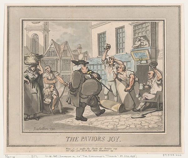 Thomas Rowlandson:The Paviors Joy 1792-16x12"(A3) Poster