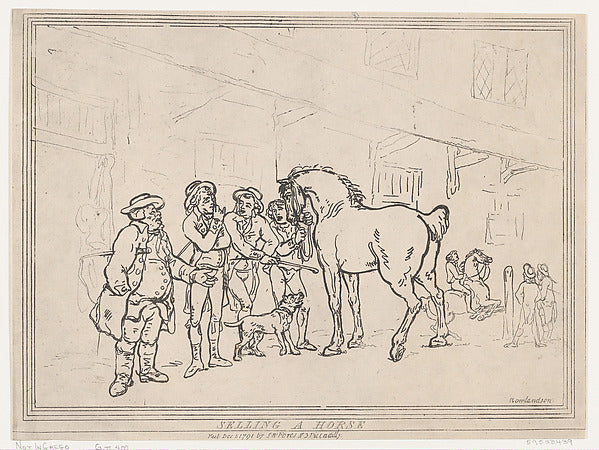Thomas Rowlandson:Selling a Horse December 1, 1791-16x12"(A3) Poster