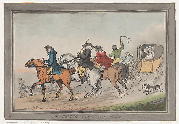Thomas Rowlandson:Returning from the Races December 1, 1791-16x12"(A3) Poster
