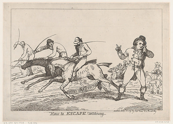 Thomas Rowlandson:How to Escape Winning November 22, 1791-16x12"(A3) Poster