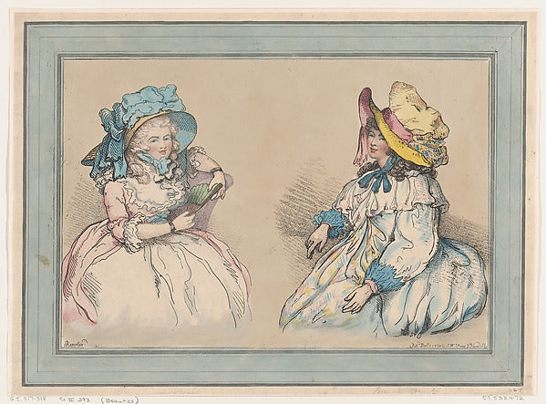 Thomas Rowlandson:Beauties December 1, 1792-16x12"(A3) Poster