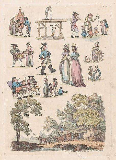 Thomas Rowlandson:The River June 18, 1790-16x12"(A3) Poster