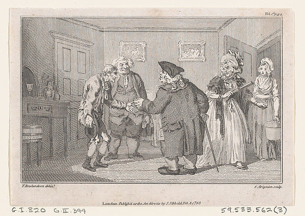 Charles Grignion, I , After Thomas Rowlandson:The First Meet-16x12"(A3) Poster