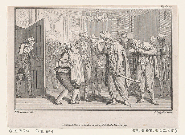 Charles Grignion, I , After Thomas Rowlandson:The Duke of N--16x12"(A3) Poster