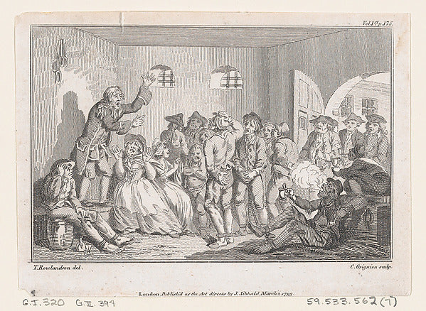 Charles Grignion, I , After Thomas Rowlandson:Clinker Preach-16x12"(A3) Poster