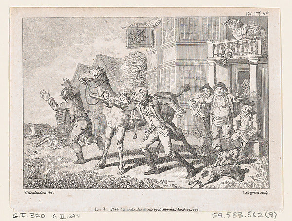 Charles Grignion, I , After Thomas Rowlandson:Lismahago Outs-16x12"(A3) Poster