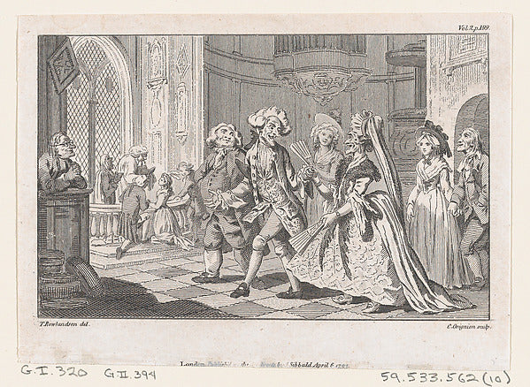 Charles Grignion, I , After Thomas Rowlandson:The Wedding of-16x12"(A3) Poster