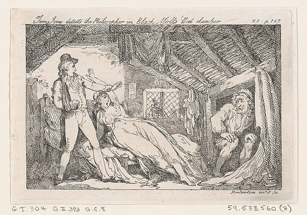 Thomas Rowlandson:Tom Jones detects the Philsopher in Black -16x12"(A3) Poster