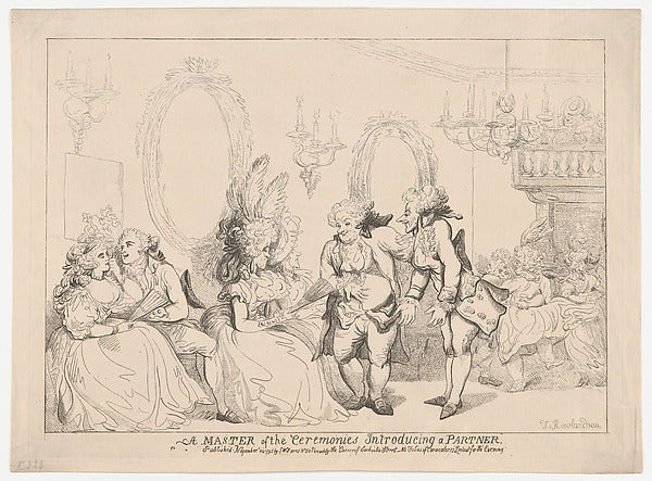 Thomas Rowlandson:A Master of Ceremonies Introducing a Partn-16x12"(A3) Poster