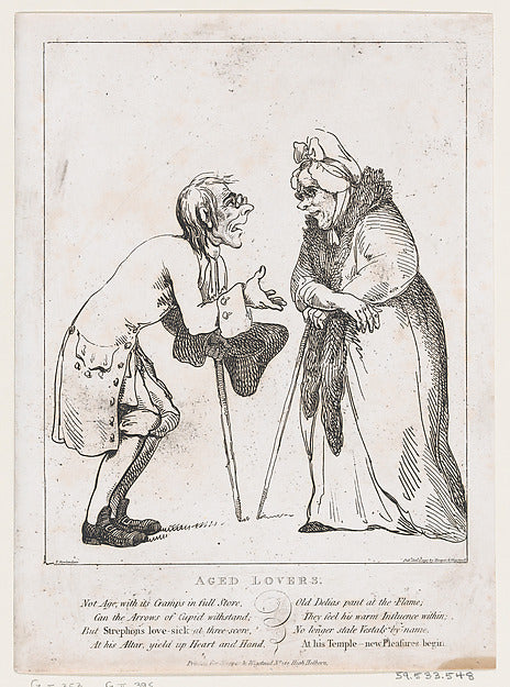 After George Moutard Woodward:Aged Lovers January 2, 1797-16x12"(A3) Poster