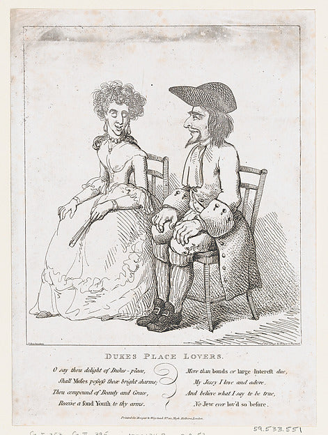 After George Moutard Woodward:Dukes Place Lovers February 21-16x12"(A3) Poster