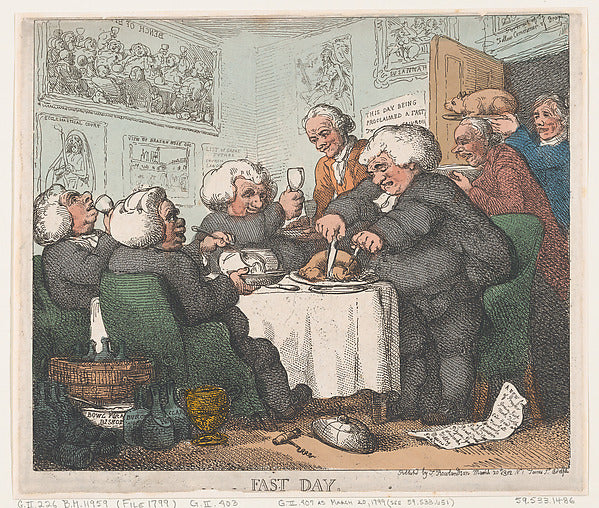 Thomas Rowlandson:Fast Day March 20, 1799-16x12"(A3) Poster