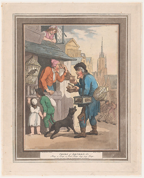 Henri Merke , After Thomas Rowlandson:Cries of London: No.1:-16x12"(A3) Poster