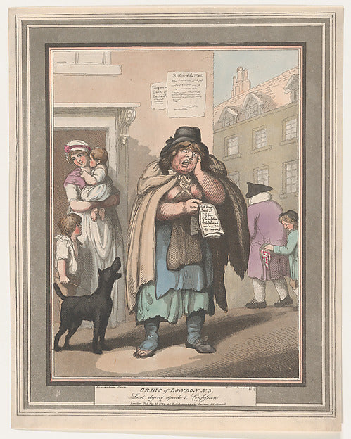 Henri Merke , After Thomas Rowlandson:Cries of London No. 3:-16x12"(A3) Poster