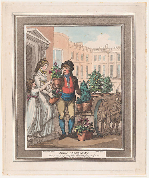 Henri Merke , After Thomas Rowlandson:Cries of London No. 6:-16x12"(A3) Poster
