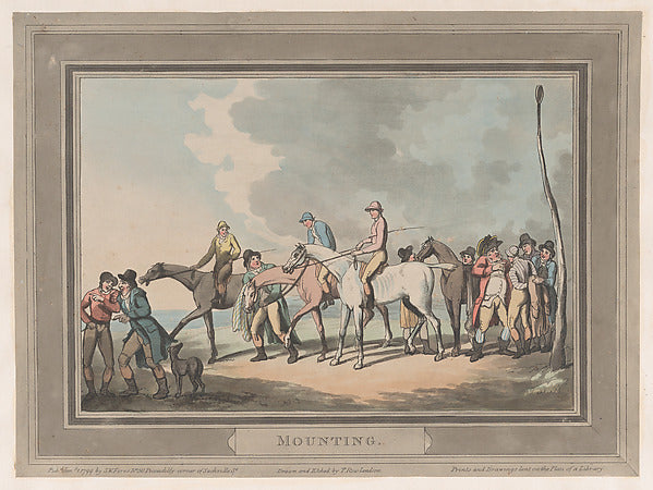 Thomas Rowlandson:Mounting January 1, 1799-16x12"(A3) Poster