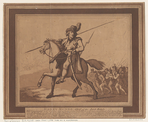 Thomas Rowlandson:Henry Munro Chief of the Irish Rebels July-16x12"(A3) Poster