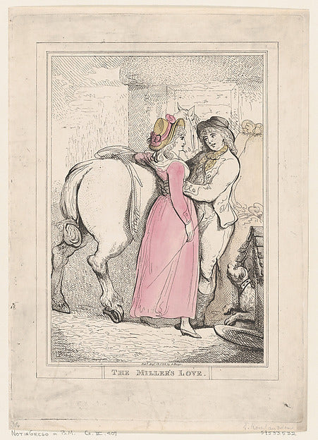 Thomas Rowlandson:The Miller's Love August 18, 1798-16x12"(A3) Poster