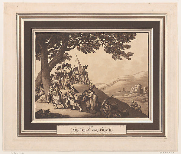 Heinrich Joseph Schu?tz , After Thomas Rowlandson:Soldiers M-16x12"(A3) Poster