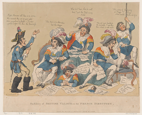 Thomas Rowlandson:The Effects of British Valour on the Frenc-16x12"(A3) Poster