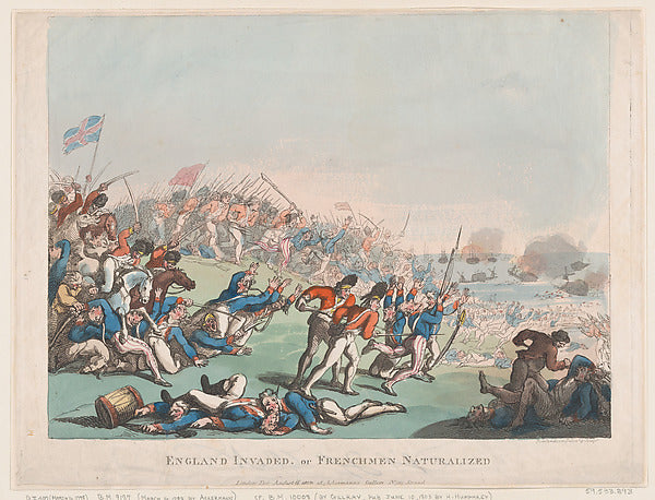 Thomas Rowlandson:England Invaded or Frenchmen Naturalized 1-16x12"(A3) Poster