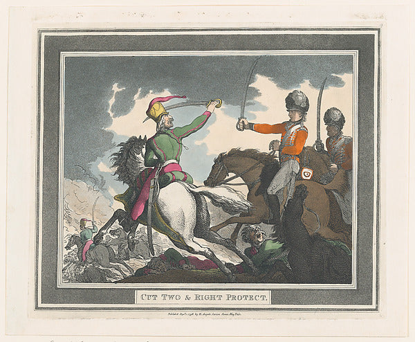 Thomas Rowlandson:Cut Two & Right Protect September 1, 1798-16x12"(A3) Poster