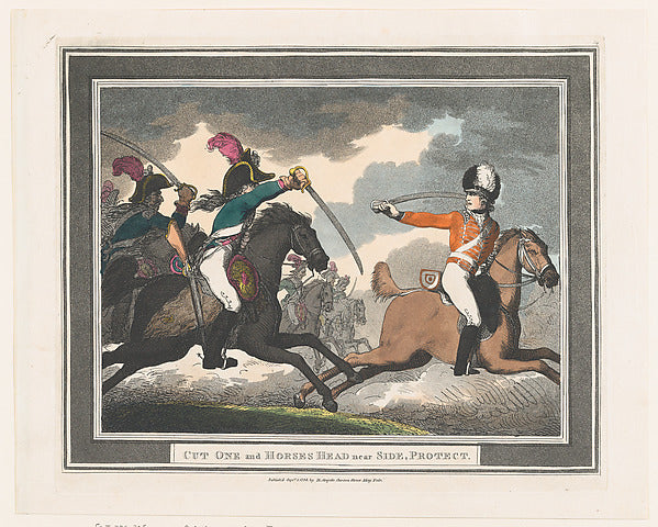 Thomas Rowlandson:Cut One and Horses Head near Side Protect -16x12"(A3) Poster