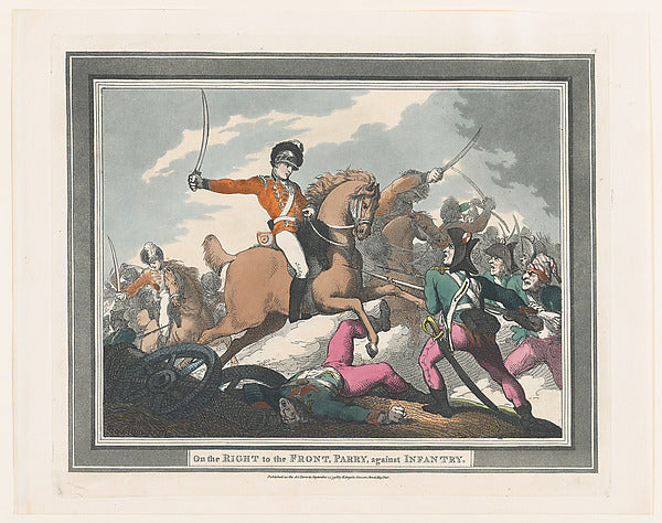 Thomas Rowlandson:On the Right to the Front Parry against In-16x12"(A3) Poster