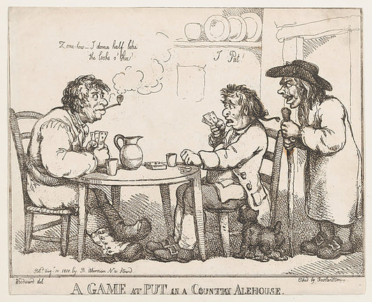A Game at Put in a Country Alehouse August 10, 1810-After Geor,16x12"(A3)Poster