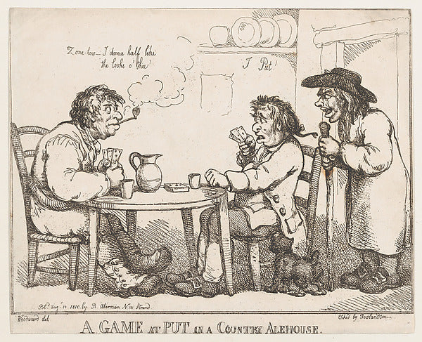 A Game at Put in a Country Alehouse August 10, 1810-After Geor,16x12