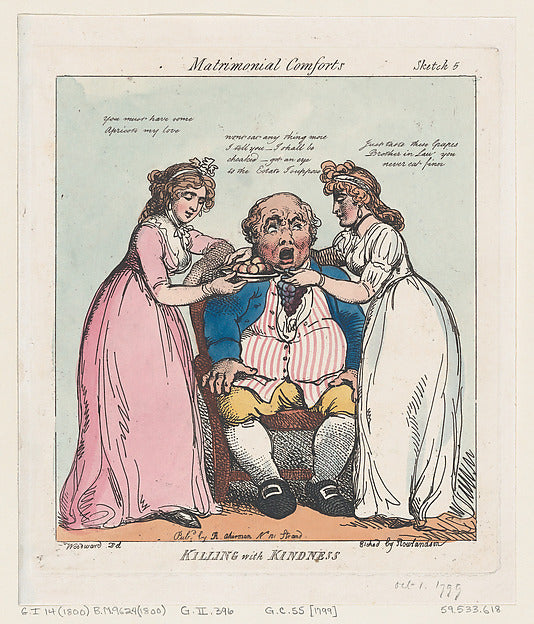 Thomas Rowlandson , After George Moutard Woodward:Killing wi-16x12"(A3) Poster