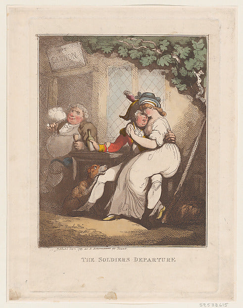 Thomas Rowlandson:The Soldier's Departure October 10, 1799-16x12"(A3) Poster